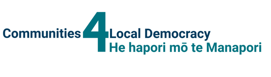Graphic of the Communities 4 Local Democracy logo