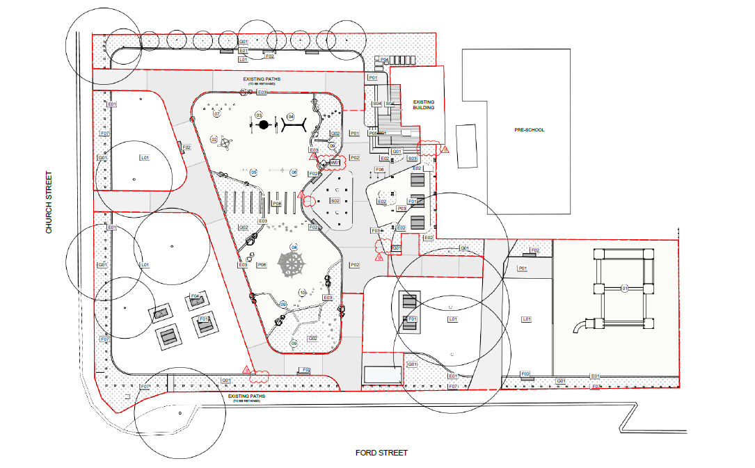 A proposed plan for the Ford Street Reserve development