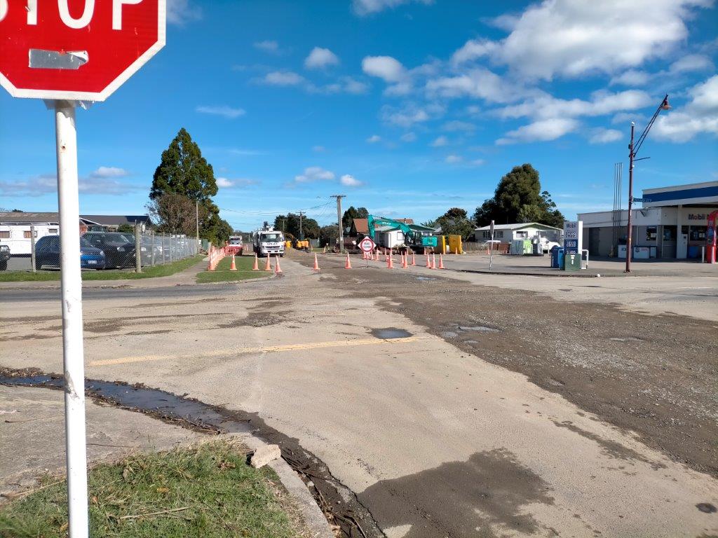 Picture of stormwater works on Richard Street Opotiki